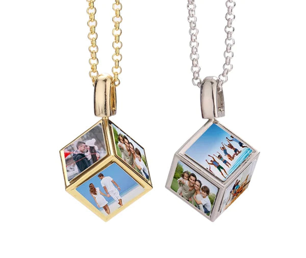 Cube Necklace with Chain