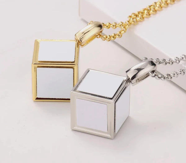 Cube Necklace with Chain